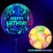 60 Pieces Neon Glow Balloons UV Party Supplies Happy Birthday Glow in The Dark Latex Fluorescent Balloons for Neon Party Supplies, 12 Inch